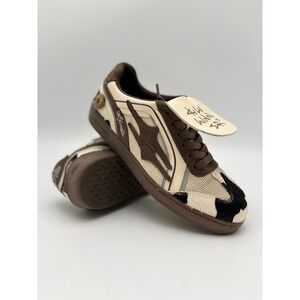Killwinner Brown Cow Print Mesh Low Top Sneakers Womens 6.5 Streetwear Shoes